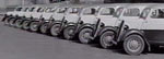 Lineup of vans