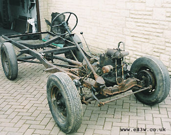 chassis and running gear now on view once the cab and rear pickup body have been removed