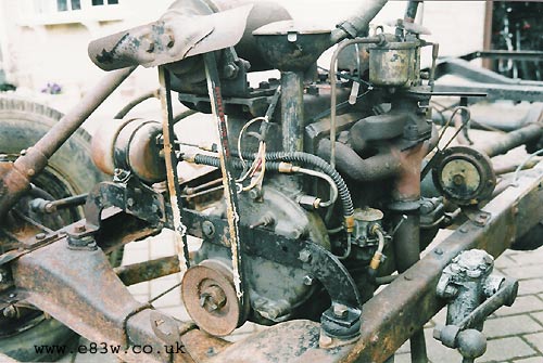 1172cc e93a Ford engine sat in the chassis