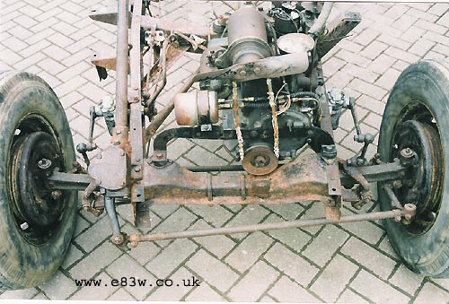 Ford 10cwt front chassis and steering arrangement